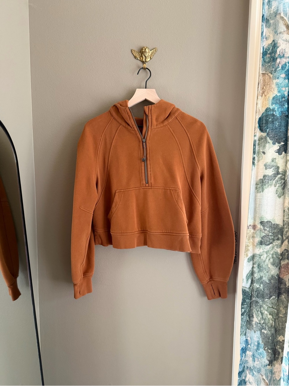 lululemon athletica Cropped Half-Zip scuba in copper brown